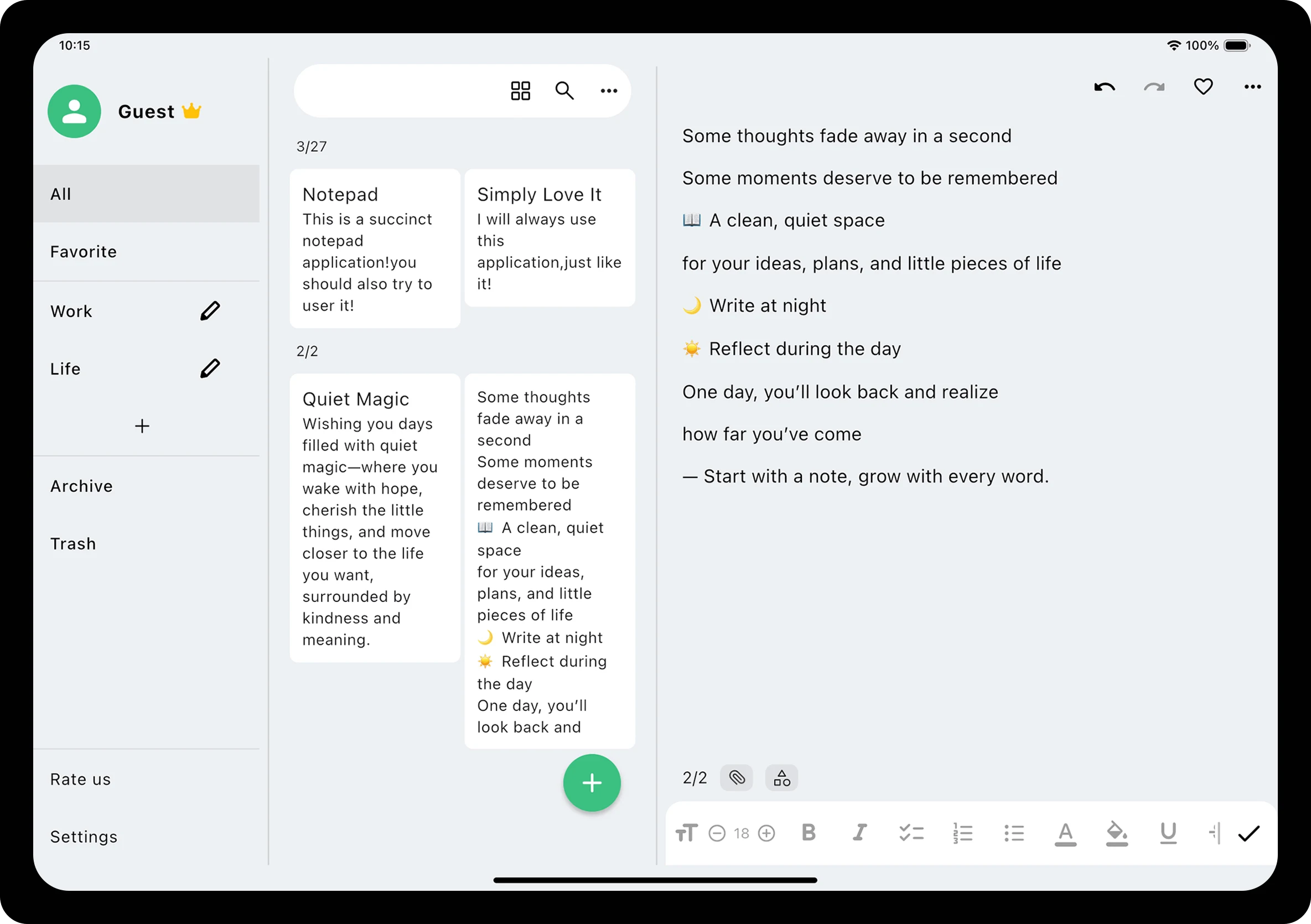 Cloud Note: Notes & Sync screenshot